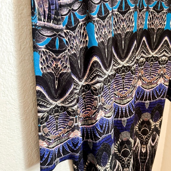 NWT, Solar Multi Pattern and Colorful Long Sleeve Midi Dress, Size 42 (10) - Picture 6 of 8